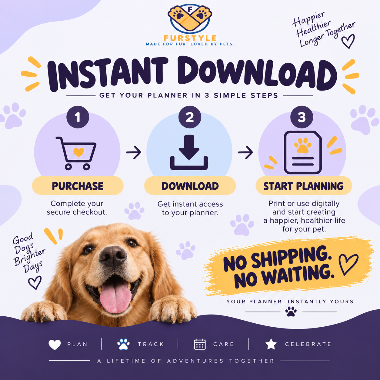 FurStyle™ Pet Parent Planner – Dog Edition | Editable Digital PDF
